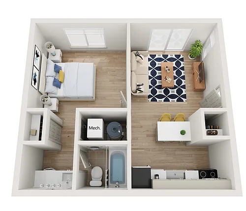 Floor plan The Juniper: INCOME-RESTRICTED