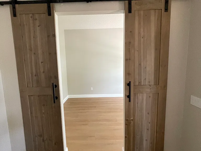 Office with barn doors