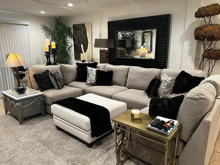 Deep seating are in living area