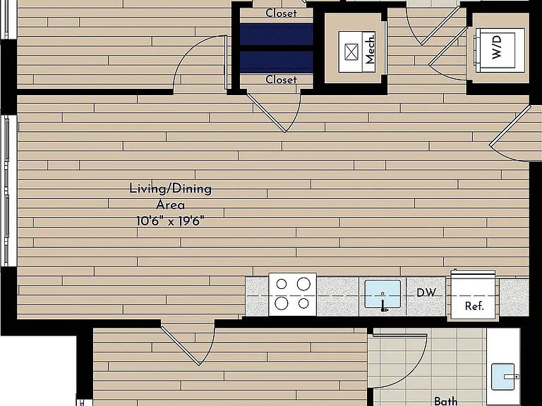 B 2BR-L Two Bedroom Floor Plan B 2BR-L Two Bedroom Floor Plan
