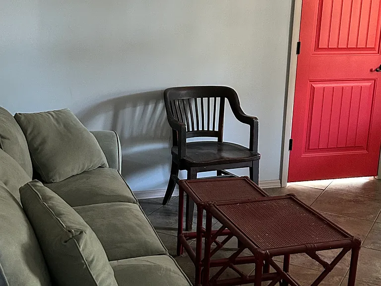 More Beatles stuff. It's not overwhelming, I promise! The couch pulls out. Use this room however you'd like.