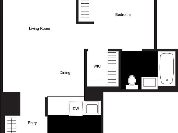 2nd image of 500 W 56th St APT 1210