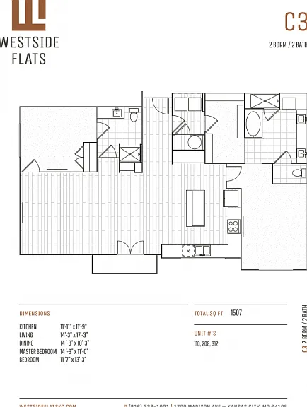 C3 - 2 Bed 2 Bath C3 - 2 Bed 2 Bath