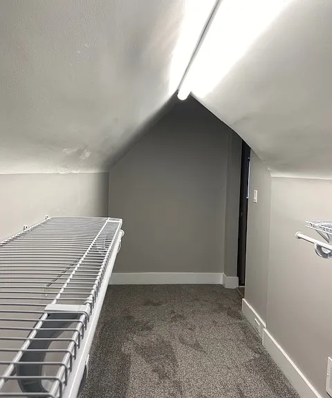 Closet view from window to door on Right