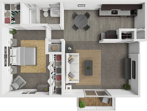 Floor plan 1 BEDROOM 1 BATH