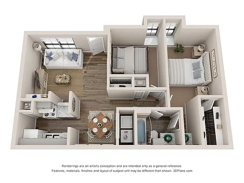 Floor plan 2 Bed 1 Bath Renovated 900 sq ft