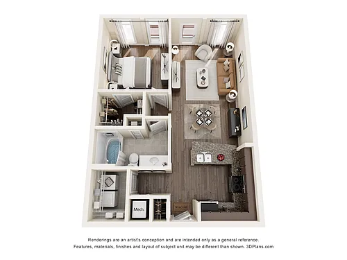 Floor plan 1 Bedroom A5