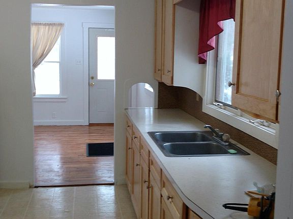 kitchen looking into the living room