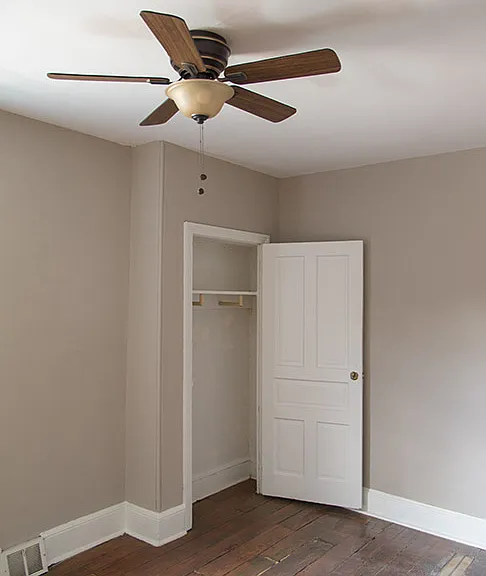 Closet on small bedroom on 2nd floor.