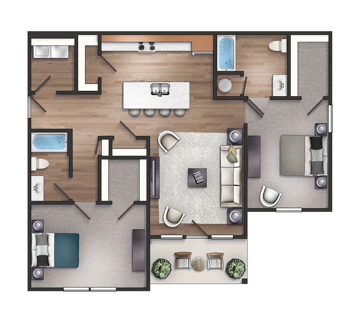 Floor plan 2 Bedroom Premier Grand