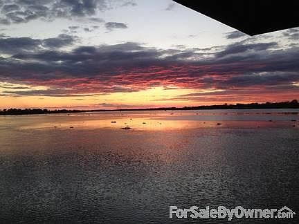 Sunset : October 11, 2013 sunset from about dock house at end of dock.