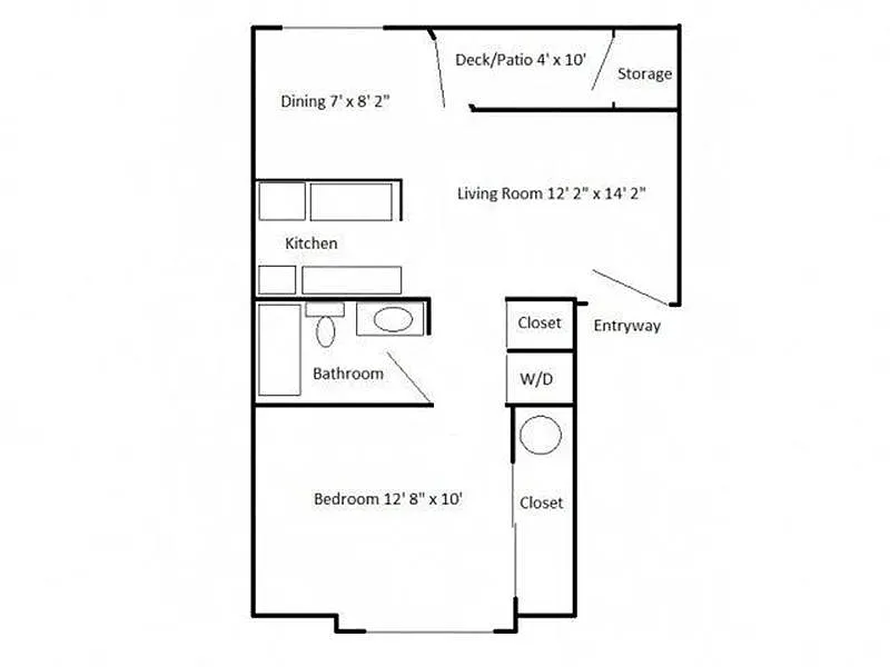 Floor plan 1X1 S