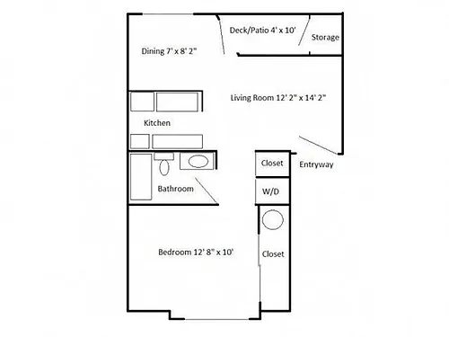 Floor plan 1X1 S