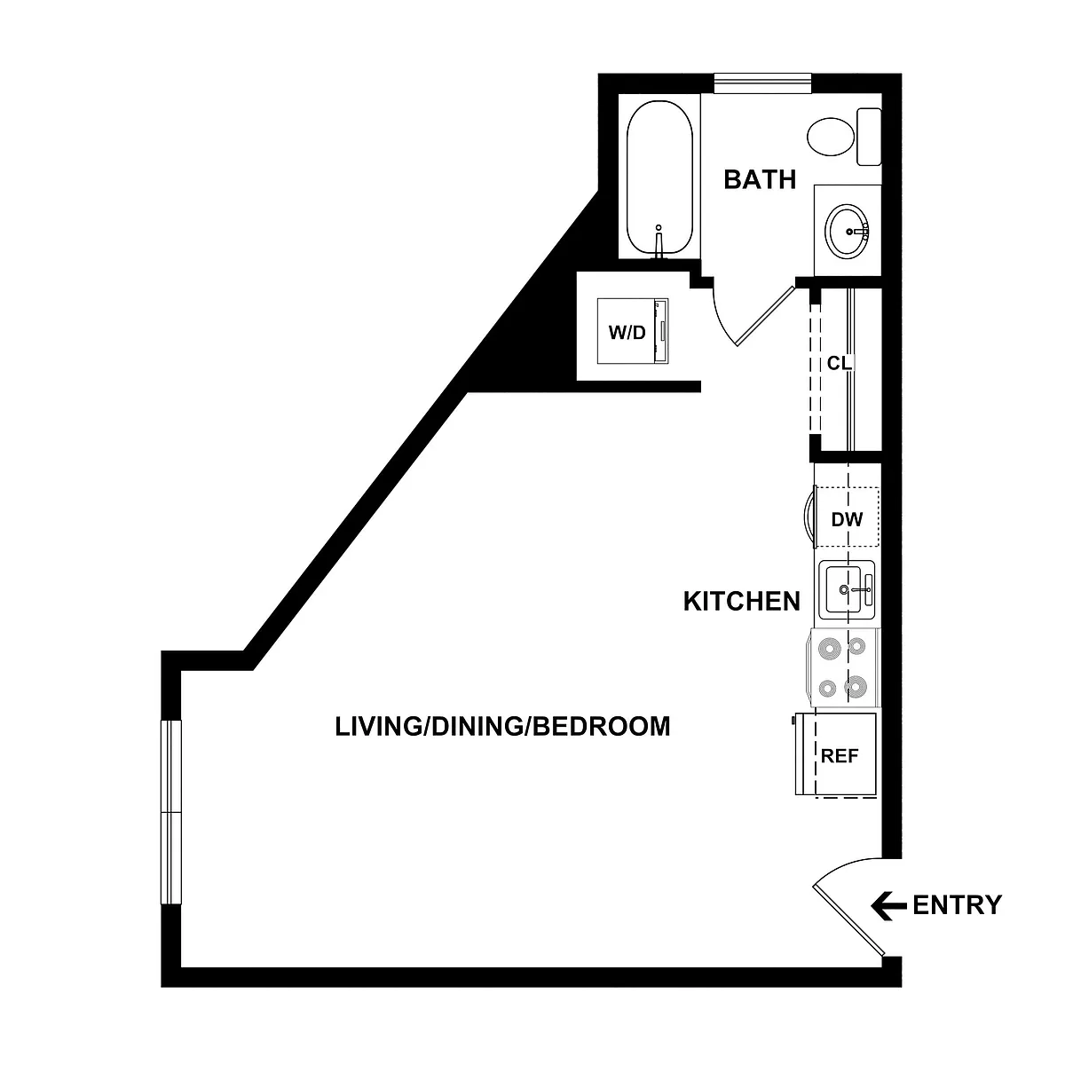 Floor plan Corner Studio