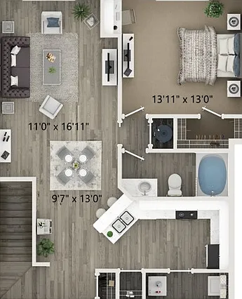 One Bedroom One Bath Floor Plan One Bedroom One Bath Floor Plan