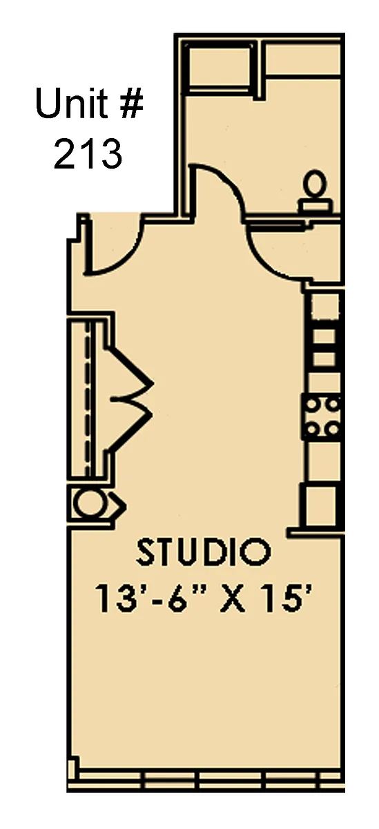 Floor plan Kress: Studio