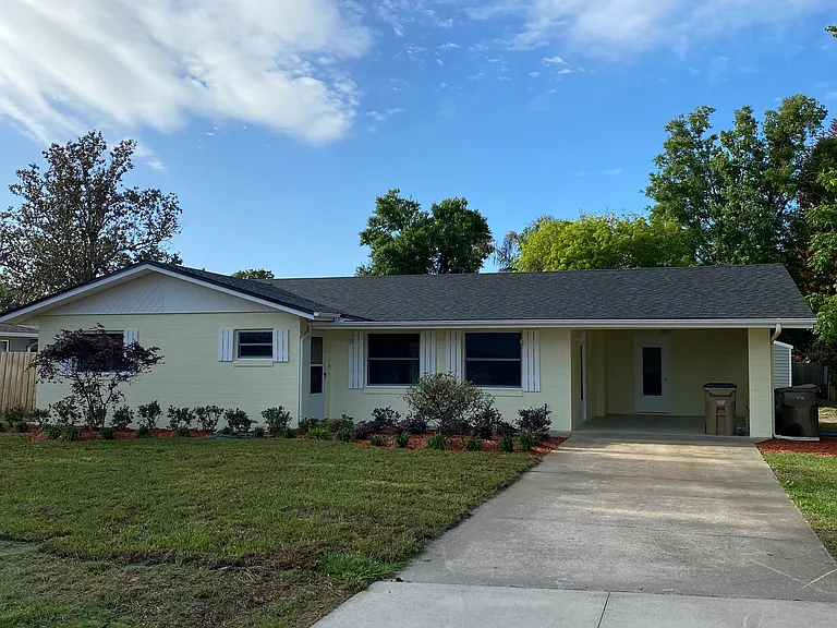 Nice ranch with new paint and landscaping.