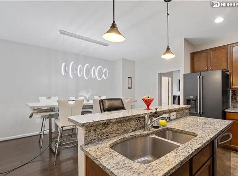 Breakfast bar for buffet or quick meals.