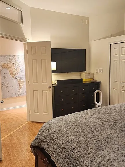 Double door entrance to master