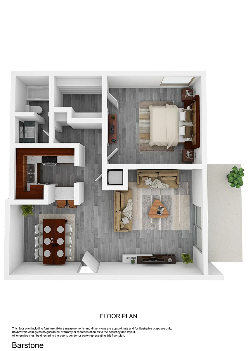 Floor plan 1 Bedroom, 1 Bathroom Renovated