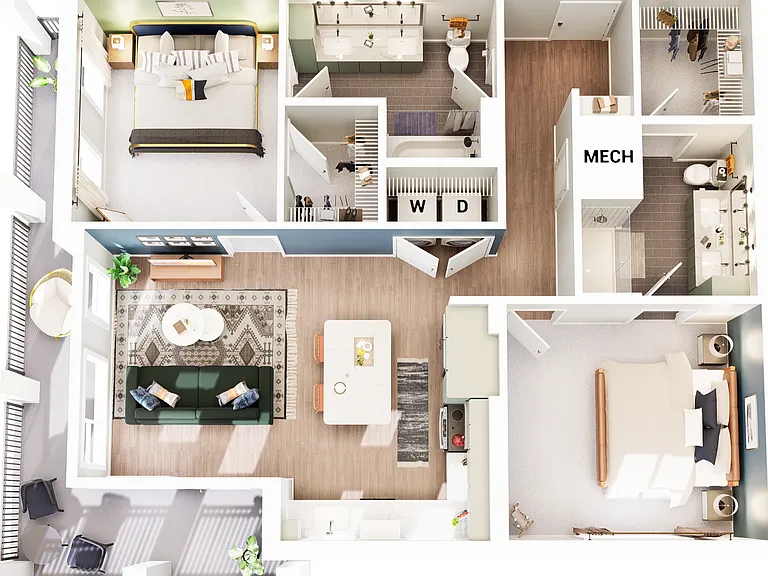 B2 floor plan The Blake Optimist Park