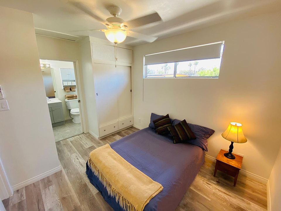 Bedroom has a ceiling fan and a mini-split AC/Heat vent.