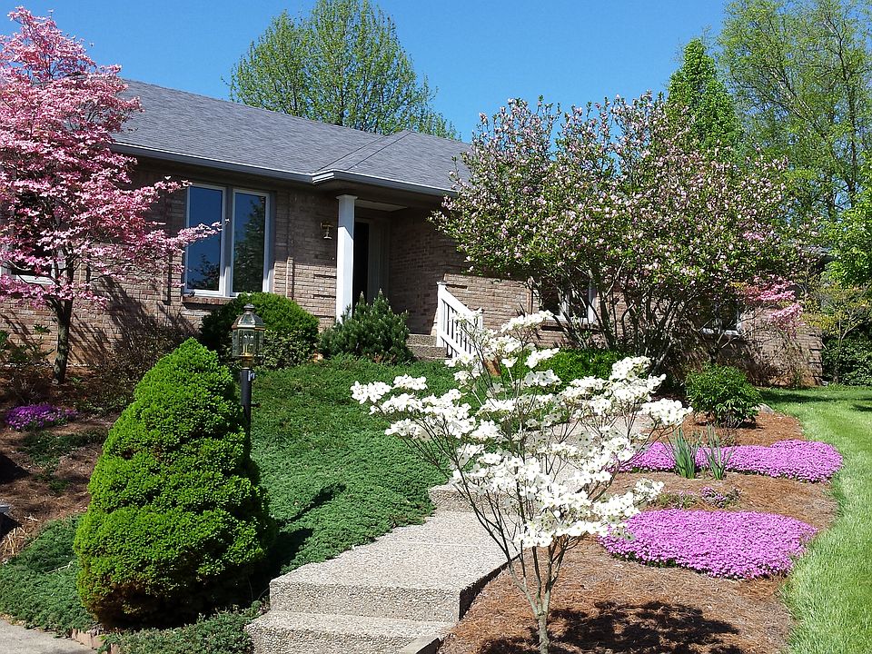 Front of house in Spring