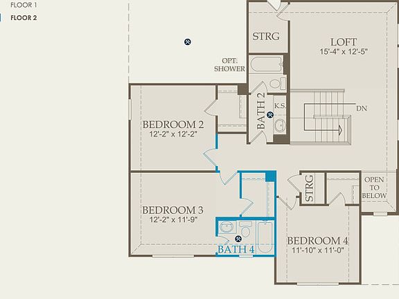 Beaumont Floor Plan, Quick Move-in Home, Floor 2