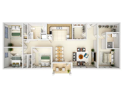 Floor plan Four-Bedroom