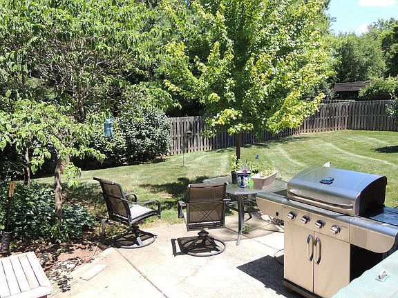 private patio and backyard