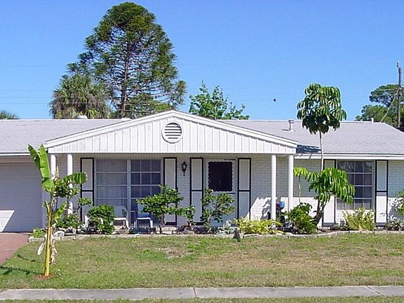 Front yard has young ponytail,coconut,and queen palms