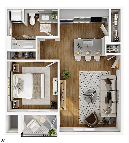 Floor plan 1A ADA