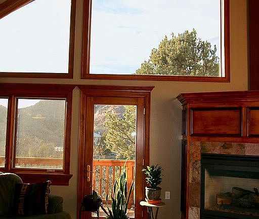 Large windows with mtn views