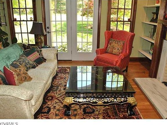 Living Room w/marble fireplace