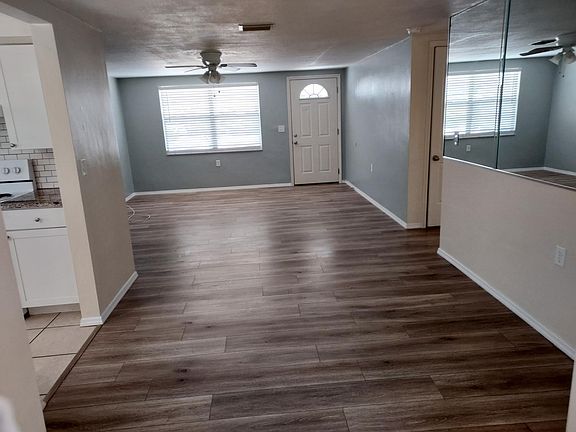 View from the bonus room: dining room and living room.
