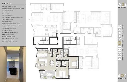 Floor plan UNIT 604 - PENTHOUSE UNIT WITH PRIVATE DECK
