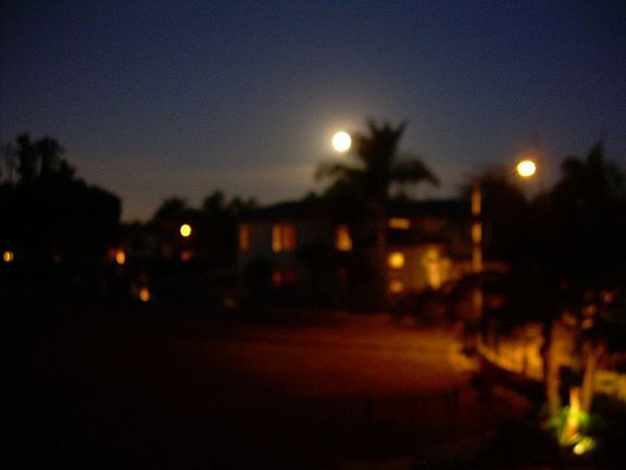 View from master bedroom at night