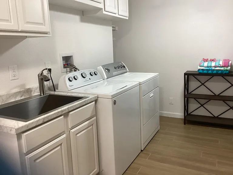 Washer and dryer and office area