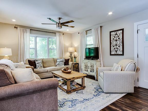 View from dining area to living area.