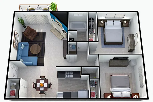 Floor plan 2x1p1