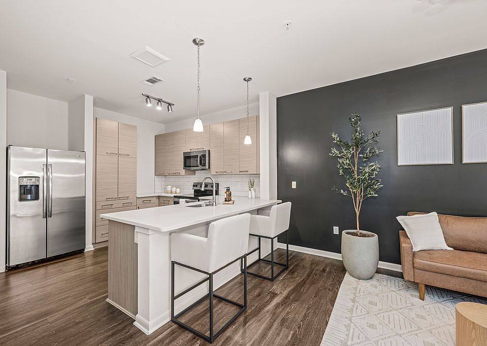 Living Room and Kitchen Island