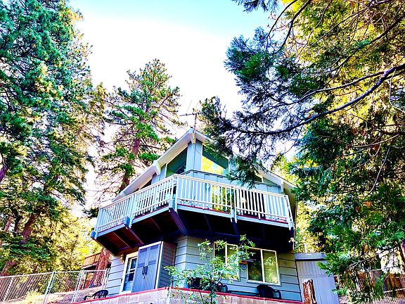 Backyard view of cabin