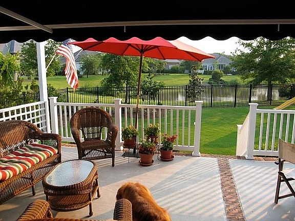Back yard pond view