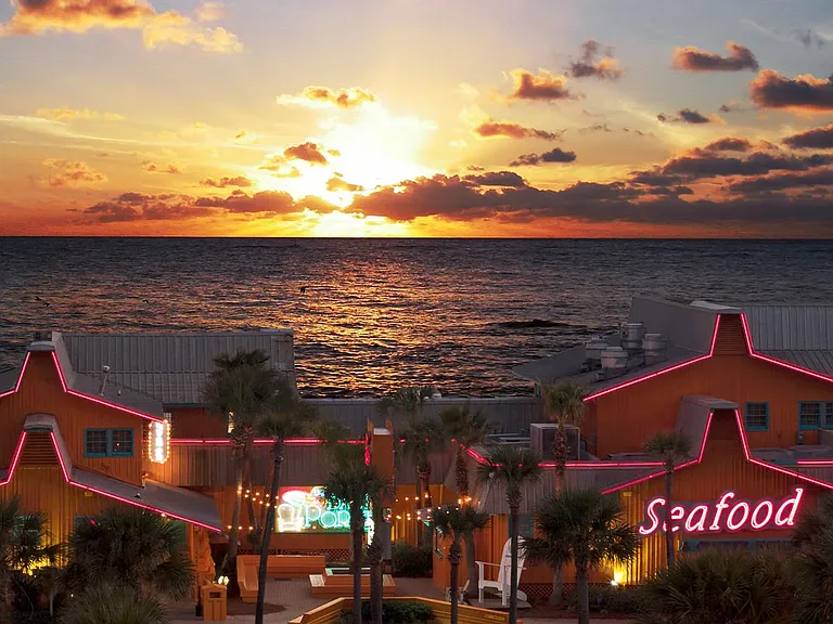 Right across the street is "The Back Porch" restaurant famous for great food and even better views
