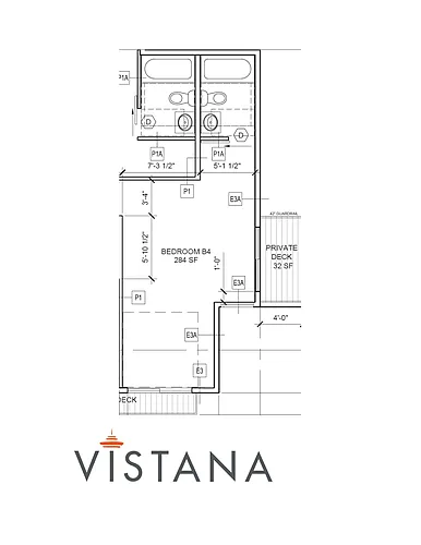 Floor plan Studio - 284 sqft