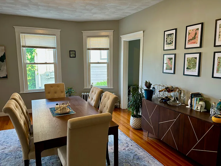 The large formal dining room.