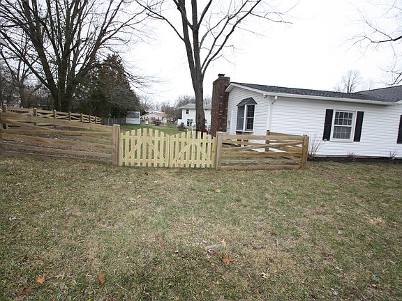 fenced back yard