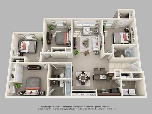 Floor plan 4 Bedroom 3 Bath