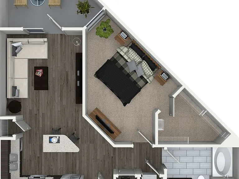 555 Ross - A2 - 1 Beds - 1 Baths - 746 Sq. ft.