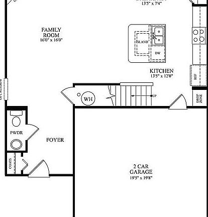 Elevation H - 1st Floor